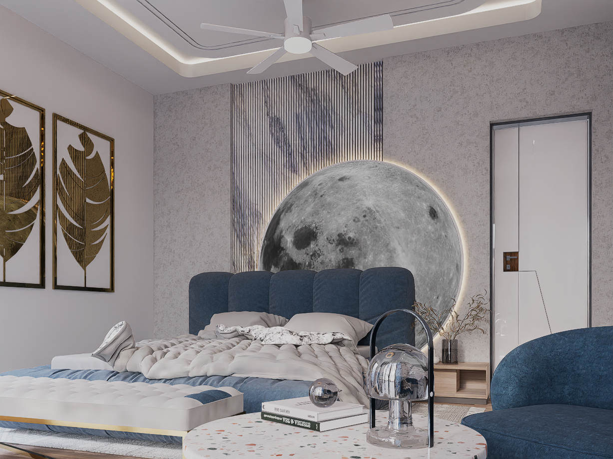 Mr. Tushar Residence - Master Bedroom Main